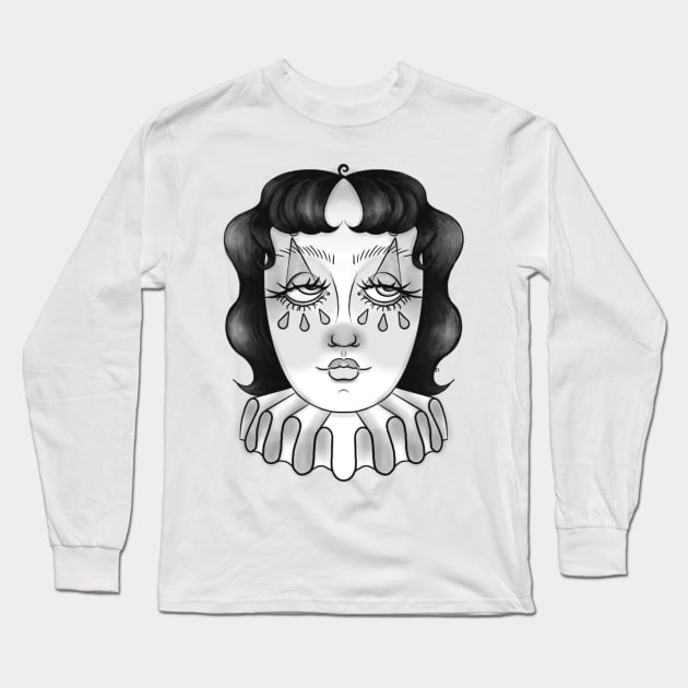 Clown Long Sleeve T-Shirt by oxrangejuice